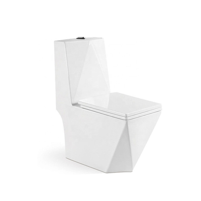Floor Mounted Conjoined Toilet Concealed cistern Diamond Shaped single Piece